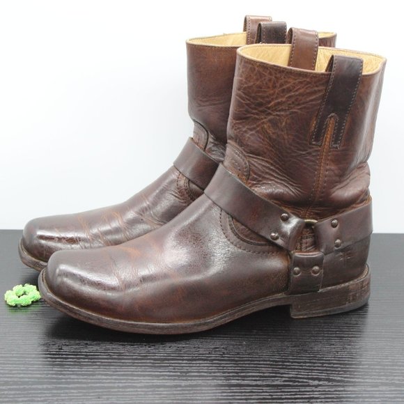 Frye Other - Frye Smith Harness Men's Brown Leather Short Boots